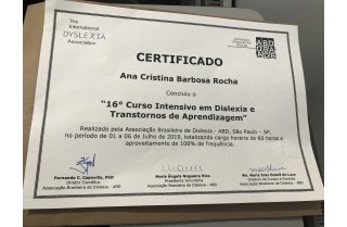 Curso Intensivo na ABD em Dislexia e Transtornos de Aprendizagem 