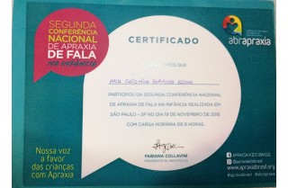 2  Conferncia Nacional de Apraxia da Fala na Infncia