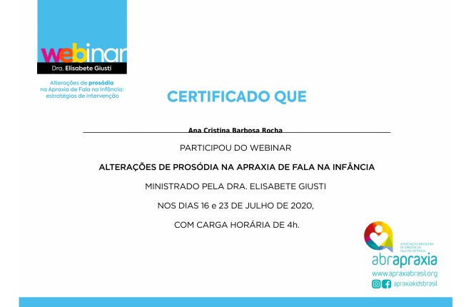 Alteraes de Prosdia na apraxia de fala na infncia